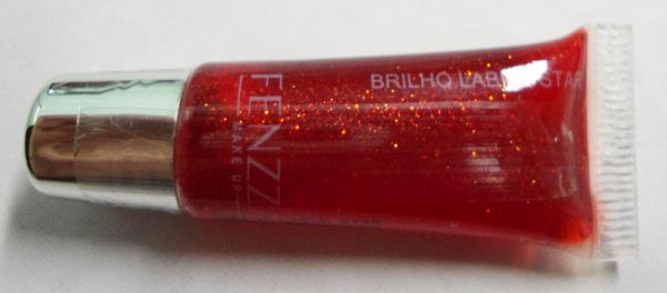 Brilho Labial Fenzza com glitter - Vermelho